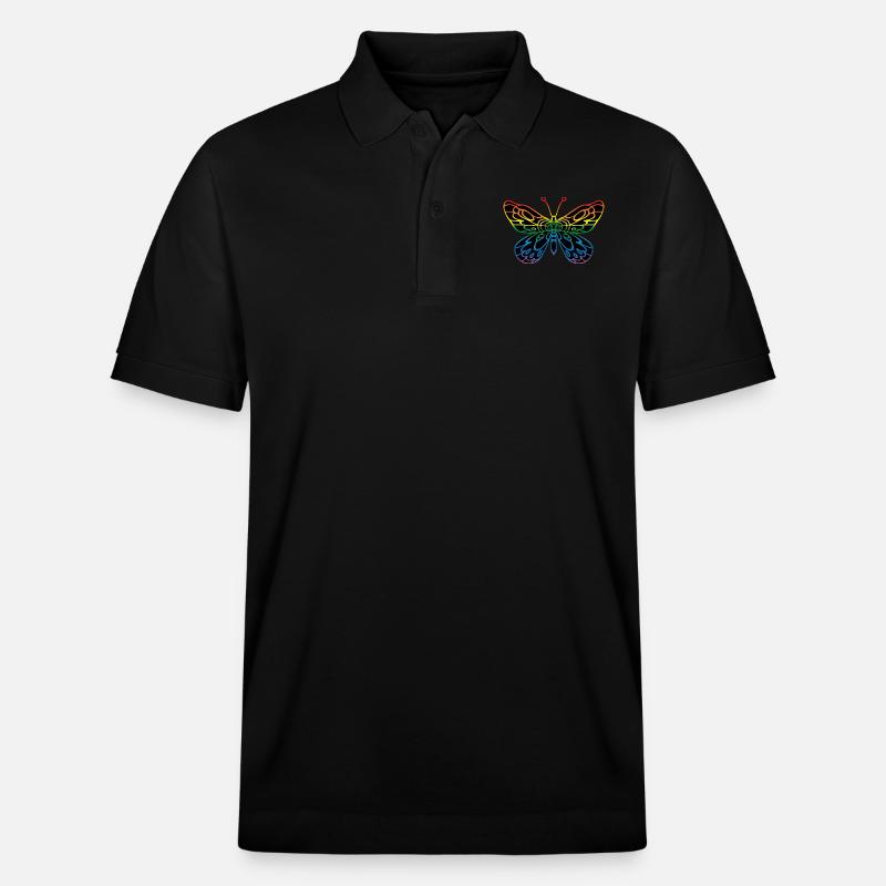 Schmetterling - Stanley/Stella Unisex Bio-Poloshirt PREPSTER - Schwarz