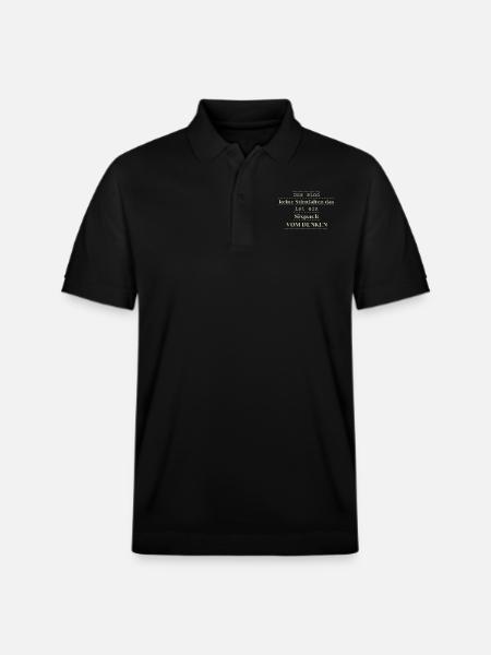Funny Saying Six Pack - Stanley/Stella Unisex Organic Polo Shirt PREPSTER - black