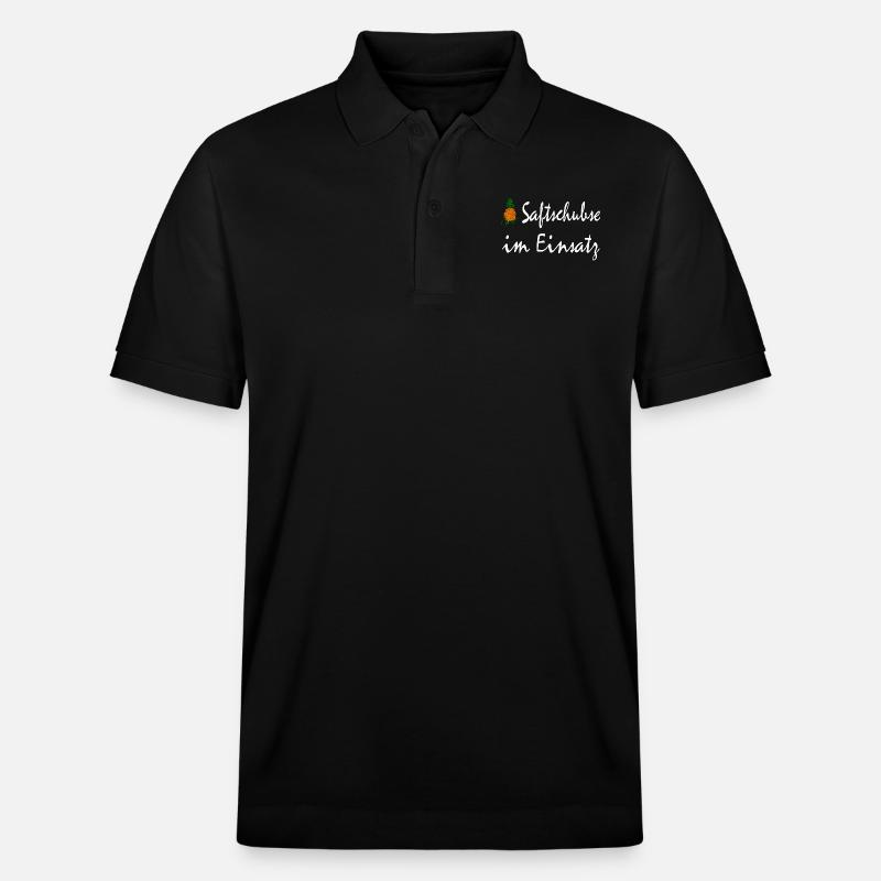Saftschubse im Einsatz - Stanley/Stella Unisex Bio-Poloshirt PREPSTER - Schwarz