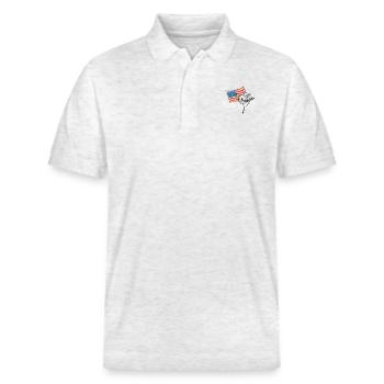 linedance - Stanley/Stella Unisex Bio-Poloshirt PREPSTER - Weiß meliert - Vorne - Roxy (174cm) & Andy (188cm)