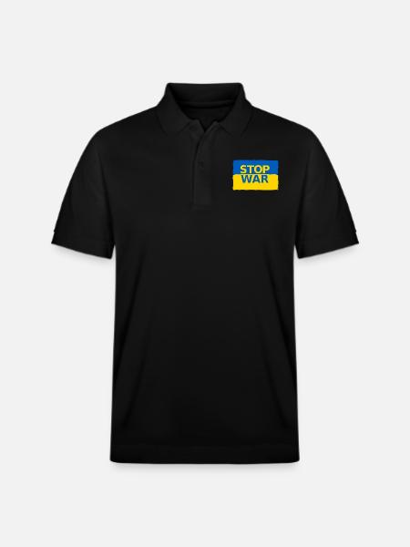 ukrainian flage 02 - Stanley/Stella Unisex Bio-Poloshirt PREPSTER - Schwarz