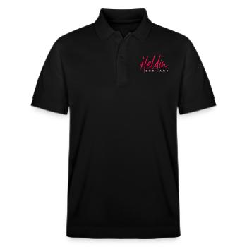 Heldin der Lage - Stanley/Stella Unisex Bio-Poloshirt PREPSTER - Schwarz - Vorne - Roxy (174cm) & Andy (188cm)