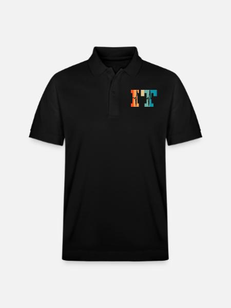 Heartbeat retro information technology - Stanley/Stella Unisex Organic Polo Shirt PREPSTER - black