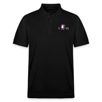 Occupation d'éducateur Licorne - Polo PREPSTER bio Stanley/Stella Unisexe - noir - Devant - Roxy (174cm) & Andy (188cm)