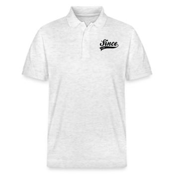 Geburtstag - Since 2011 - Stanley/Stella Unisex Bio-Poloshirt PREPSTER - Weiß meliert - Vorne - Roxy (174cm) & Andy (188cm)