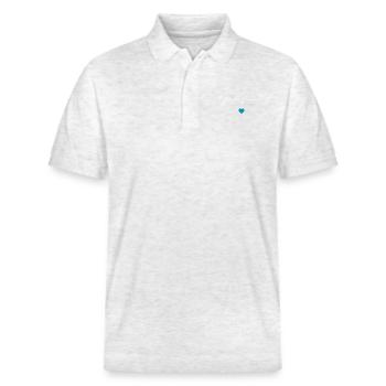 Bientôt grand frère - Polo PREPSTER bio Stanley/Stella Unisexe - blanc chiné - Devant - Roxy (174cm) & Andy (188cm)