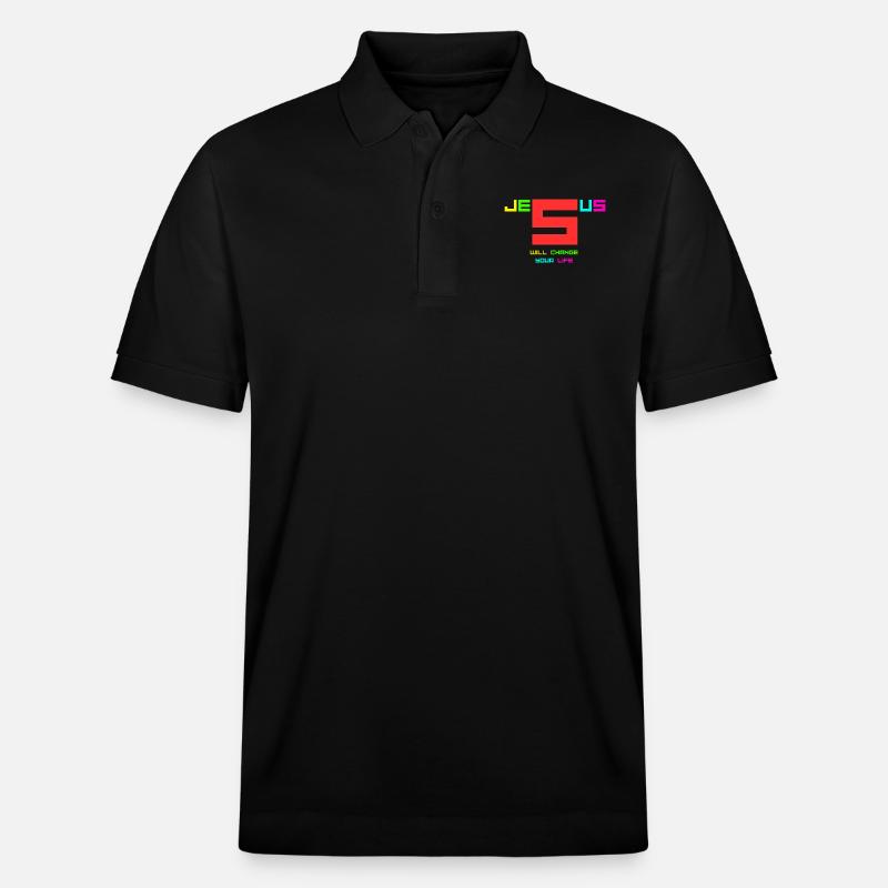 Jésus changera votre vie2 - Polo PREPSTER bio Stanley/Stella Unisexe - noir