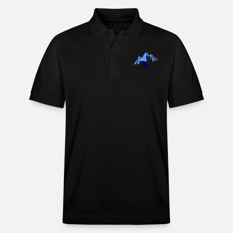 ski berge - Stanley/Stella Unisex Bio-Poloshirt PREPSTER - Schwarz