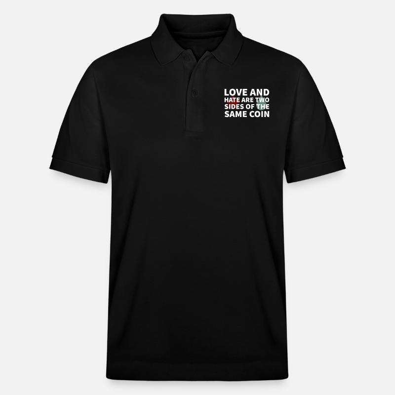 Love and Hate - Stanley/Stella Unisex Bio-Poloshirt PREPSTER - Schwarz