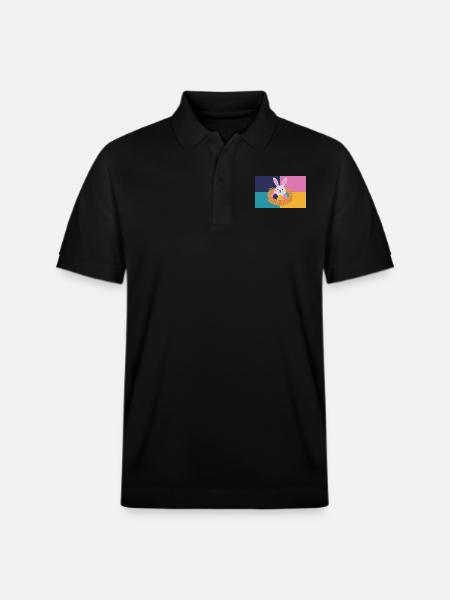 Easter Bunny No.05 - Stanley/Stella Unisex Organic Polo Shirt PREPSTER - black