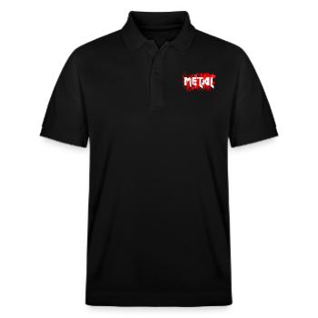 metal - Stanley/Stella Unisex Bio-Poloshirt PREPSTER - Schwarz - Vorne - Roxy (174cm) & Andy (188cm)