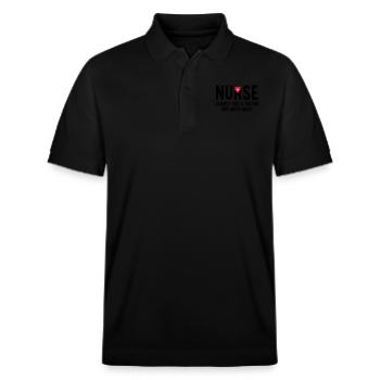Krankenschwester - Stanley/Stella Unisex Bio-Poloshirt PREPSTER - Schwarz - Vorne - Roxy (174cm) & Andy (188cm)