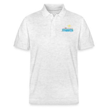Container Ship - Stanley/Stella Unisex Organic Polo Shirt PREPSTER - heather white - Front - Roxy (174cm) & Andy (188cm)