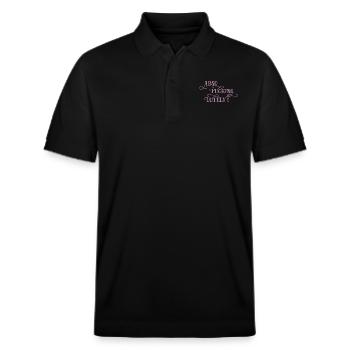Cadeau optimiste absolument effronté - Polo PREPSTER bio Stanley/Stella Unisexe - noir - Devant - Roxy (174cm) & Andy (188cm)