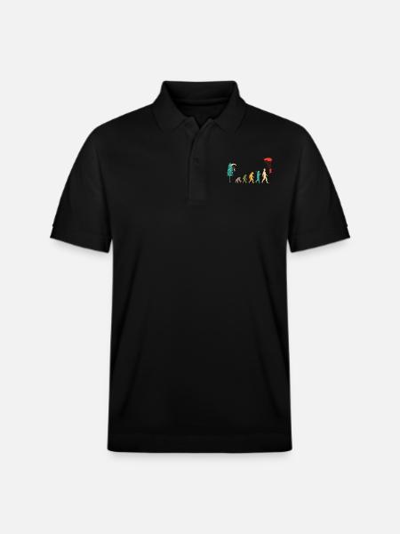 Skydive Evolution: Skydiver Design - Stanley/Stella Unisex Organic Polo Shirt PREPSTER - black