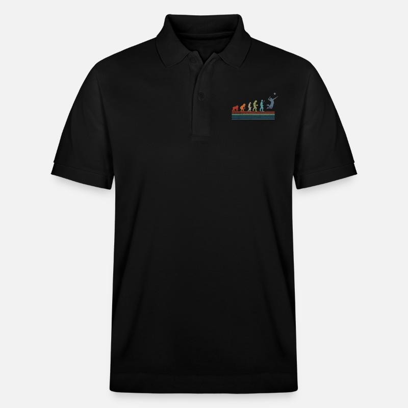 Retro-Vintage-Cricket-Evolution - Stanley/Stella Unisex Bio-Poloshirt PREPSTER - Schwarz