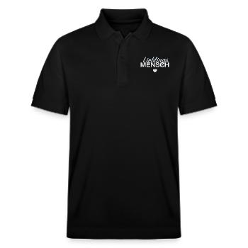 Lieblingsmensch Geschenk für Partner - Stanley/Stella Unisex Bio-Poloshirt PREPSTER - Schwarz - Vorne - Roxy (174cm) & Andy (188cm)