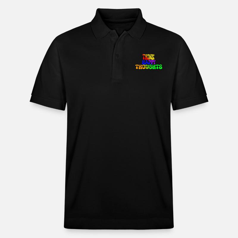 Pensez à des pensées heureuses - Polo PREPSTER bio Stanley/Stella Unisexe - noir