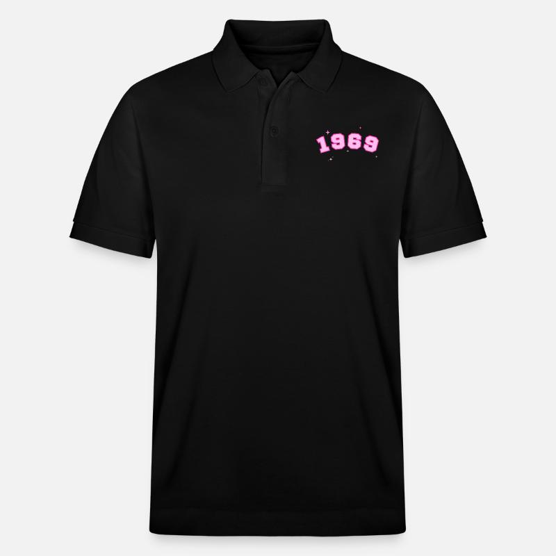 1969 rose étoile - Polo PREPSTER bio Stanley/Stella Unisexe - noir