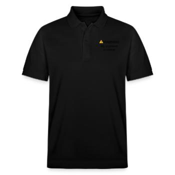 WARNING BOYFRIEND - Stanley/Stella Unisex Organic Polo Shirt PREPSTER - black - Front - Roxy (174cm) & Andy (188cm)