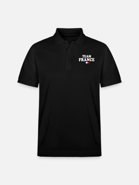 Frankreich - Stanley/Stella Unisex Bio-Poloshirt PREPSTER - Schwarz