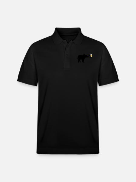 Beer Jug Elephant cool - Stanley/Stella Unisex Organic Polo Shirt PREPSTER - black