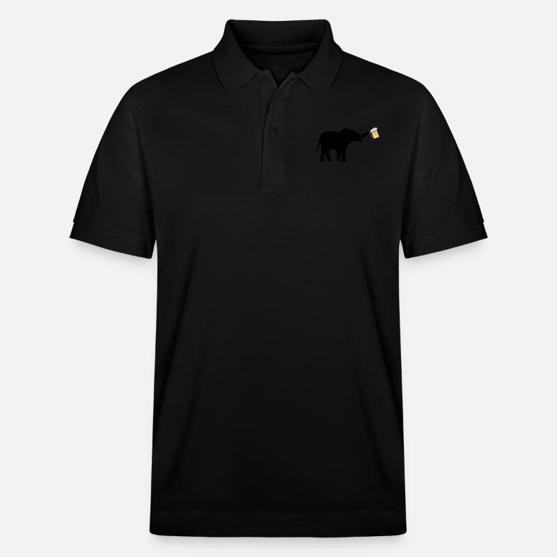 Bier Krug Elefant cool - Stanley/Stella Unisex Bio-Poloshirt PREPSTER - Schwarz