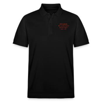 ich bin Handwerker - Stanley/Stella Unisex Bio-Poloshirt PREPSTER - Schwarz - Vorne - Roxy (174cm) & Andy (188cm)