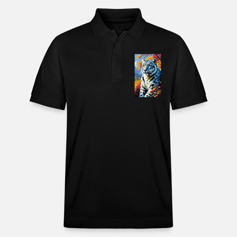 Léopard des neiges | Léopard | Prédateur - Polo PREPSTER bio Stanley/Stella Unisexe - noir