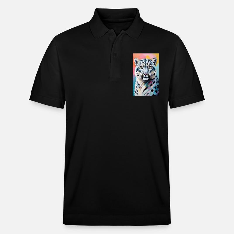 Léopard des neiges | Léopard | Prédateur - Polo PREPSTER bio Stanley/Stella Unisexe - noir