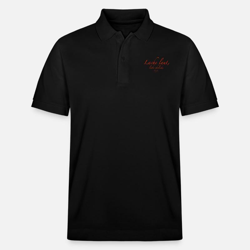 lache laut - Stanley/Stella Unisex Bio-Poloshirt PREPSTER - Schwarz