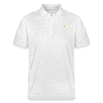 music - Stanley/Stella Unisex Bio-Poloshirt PREPSTER - Weiß meliert - Vorne - Roxy (174cm) & Andy (188cm)
