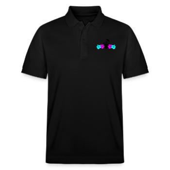 hibiskus kokus - Stanley/Stella Unisex Bio-Poloshirt PREPSTER - Schwarz - Vorne - Roxy (174cm) & Andy (188cm)