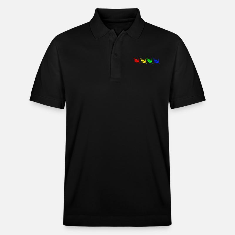Regenbogen Huehner - Stanley/Stella Unisex Bio-Poloshirt PREPSTER - Schwarz