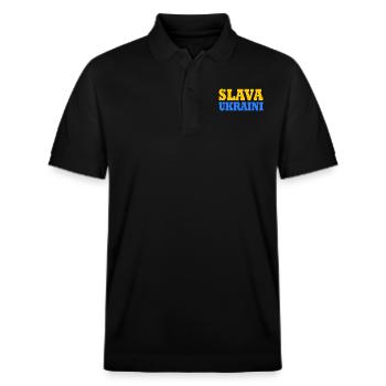 Slava ukraini - Polo PREPSTER bio Stanley/Stella Unisexe - noir - Devant - Roxy (174cm) & Andy (188cm)