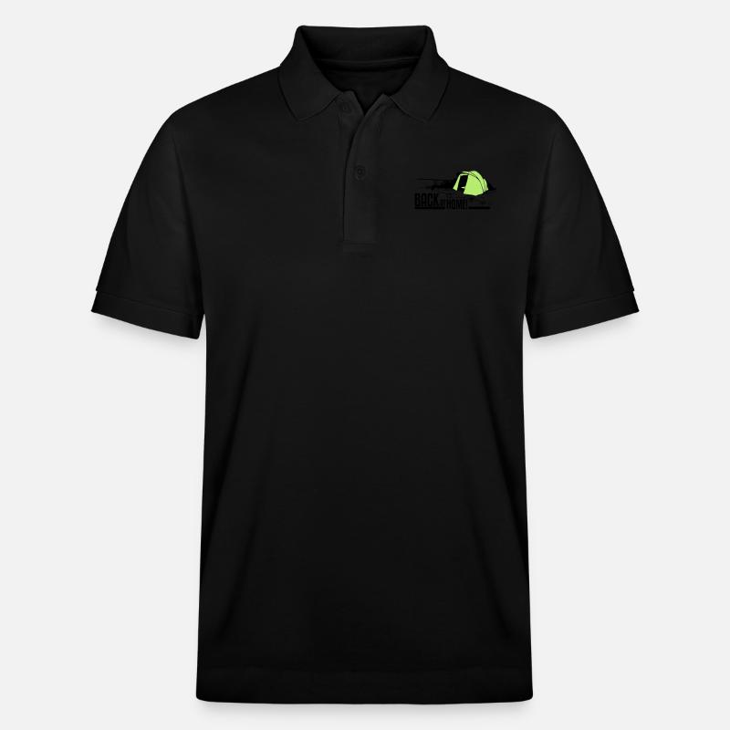 Back at home! - Stanley/Stella Unisex Bio-Poloshirt PREPSTER - Schwarz