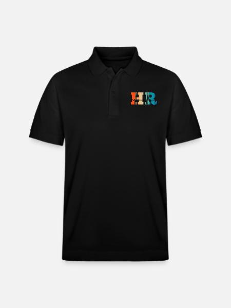 Retro Heartbeat Human Resources - Stanley/Stella Unisex Organic Polo Shirt PREPSTER - black