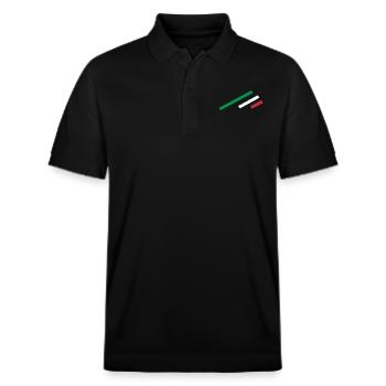 Italie Stripe - Polo PREPSTER bio Stanley/Stella Unisexe - noir - Devant - Roxy (174cm) & Andy (188cm)