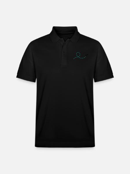 Paper airplane - Stanley/Stella Unisex Organic Polo Shirt PREPSTER - black