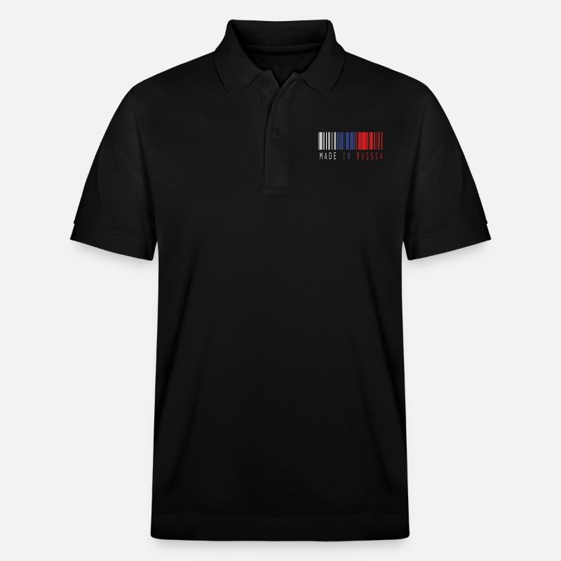 MADE IN RUSSIA BARCODE - Stanley/Stella Unisex Bio-Poloshirt PREPSTER - Schwarz