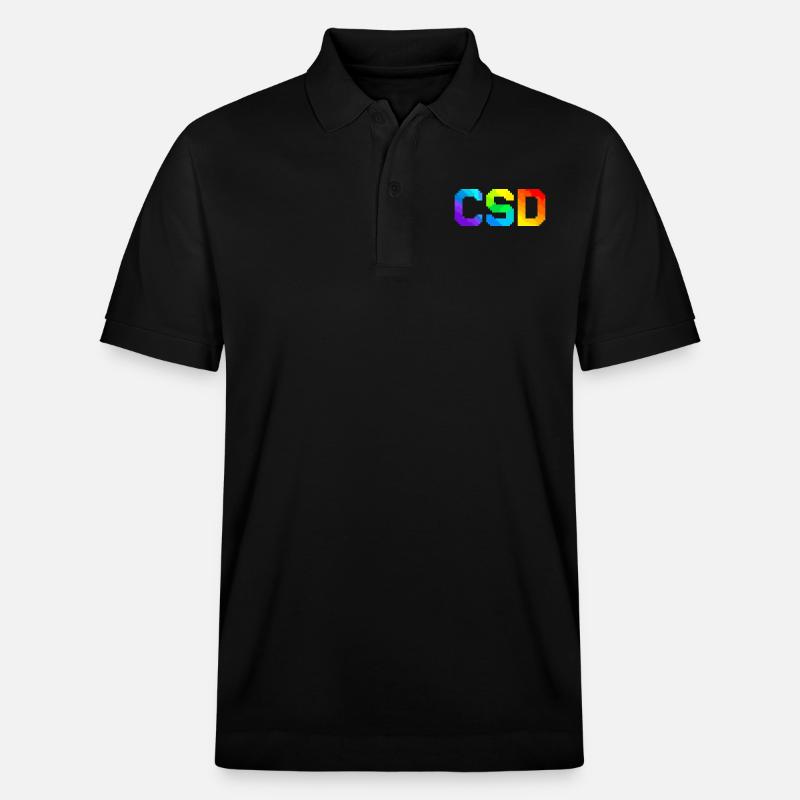 CSD - Pixel Pride Flag - Stanley/Stella Unisex Bio-Poloshirt PREPSTER - Schwarz