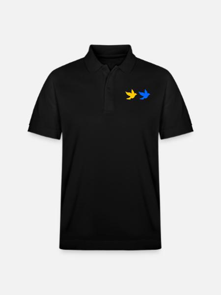 Ukraine - Stanley/Stella Unisex Organic Polo Shirt PREPSTER - black