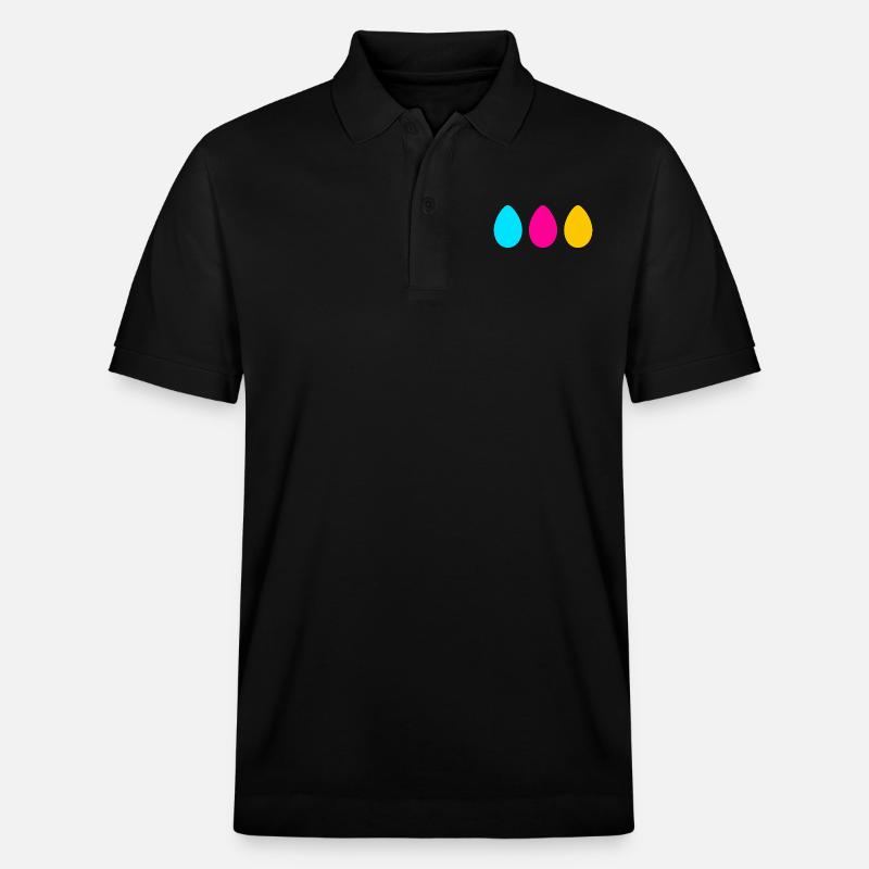 Three Easter eggs - Stanley/Stella Unisex Organic Polo Shirt PREPSTER - black
