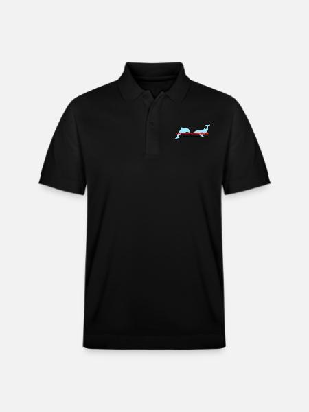 Dolphin Conspiracy Theory - Stanley/Stella Unisex Organic Polo Shirt PREPSTER - black