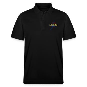 Barcelona, meine Stadt! - Stanley/Stella Unisex Bio-Poloshirt PREPSTER - Schwarz - Vorne - Roxy (174cm) & Andy (188cm)