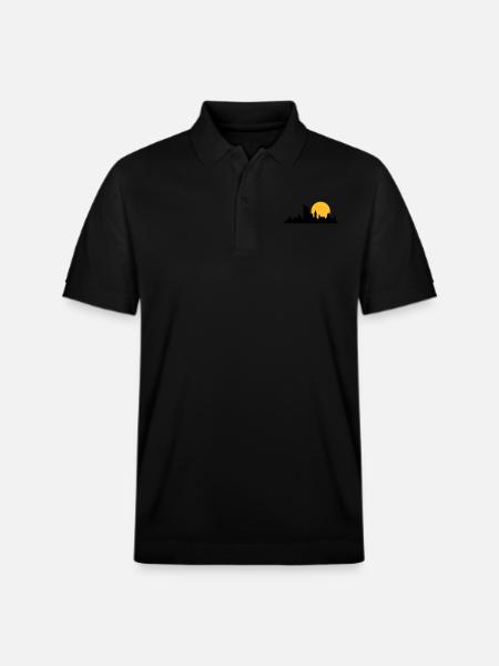 leipzig skyline - Stanley/Stella Unisex Bio-Poloshirt PREPSTER - Schwarz