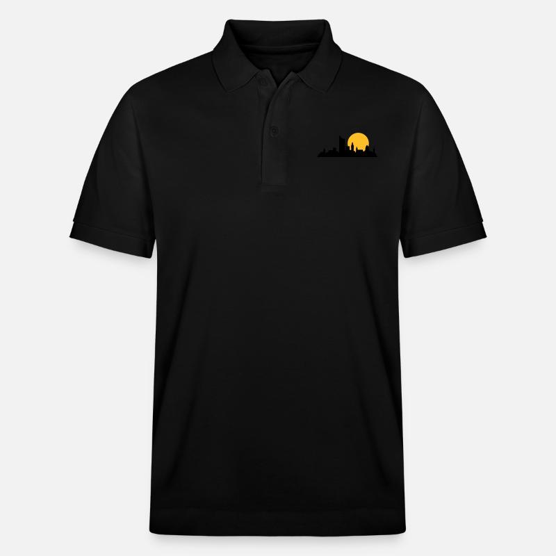 leipzig skyline - Stanley/Stella Unisex Bio-Poloshirt PREPSTER - Schwarz