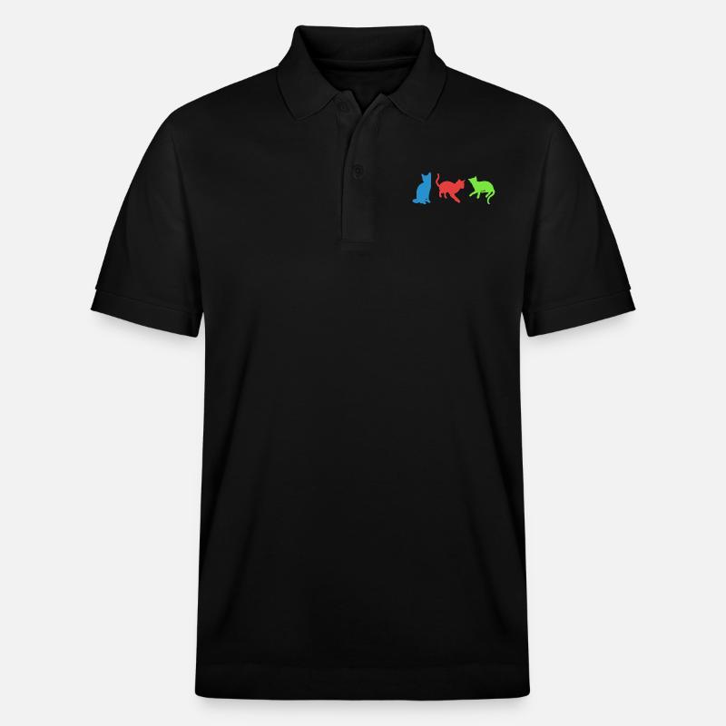 Katzen - Stanley/Stella Unisex Bio-Poloshirt PREPSTER - Schwarz