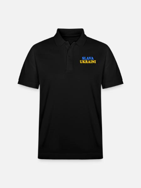 Ukraine - Stanley/Stella Unisex Organic Polo Shirt PREPSTER - black