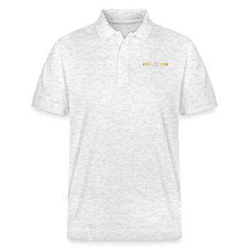 Waco Texas Solar Eclipse 2024 8 avril Souvenir - Polo PREPSTER bio Stanley/Stella Unisexe - blanc chiné - Devant - Roxy (174cm) & Andy (188cm)